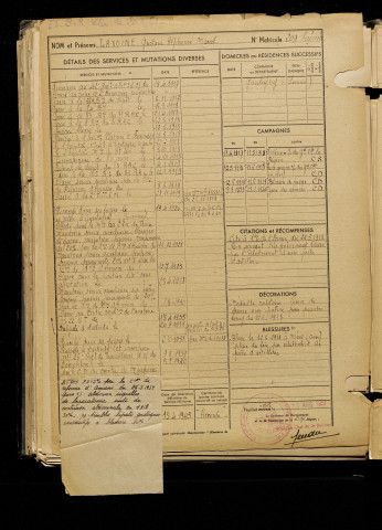 Lavoine, Gustave Alphonse Marcel, né le 04 mars 1898 à Paris 14e Arrondissement (Paris), classe 1918, matricule n° 209, Bureau de recrutement de Péronne