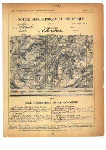 Hornoy Le Bourg (Selincourt) : notice historique et géographique sur la commune