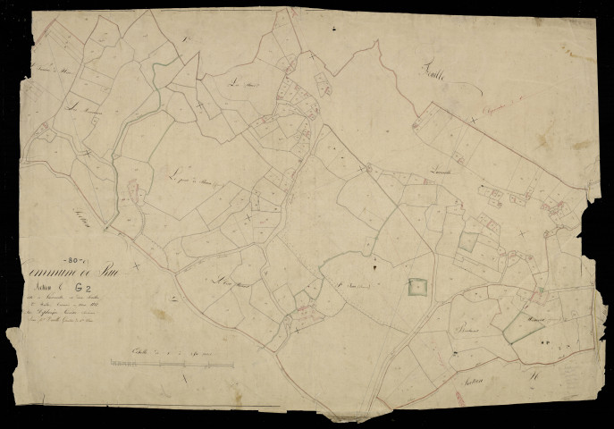 Plan du cadastre napoléonien - Rue : Larronville, G2