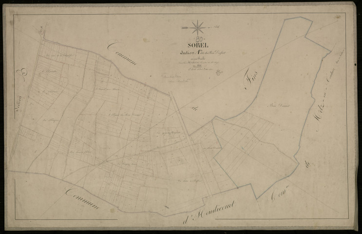 Plan du cadastre napoléonien - Sorel : Bois Dessart (Le), A