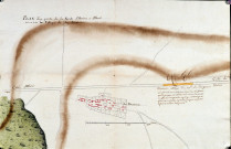 Plan d'une partie de la route d'Amiens à Albert vis à vis le village de la Boissiere