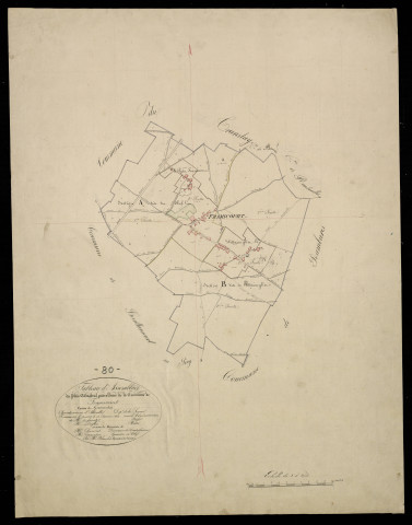 Plan du cadastre napoléonien - Framicourt : tableau d'assemblage