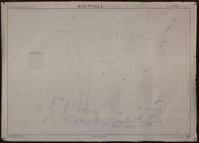 Plan du cadastre rénové - Agenville : feuille 4 (unique)