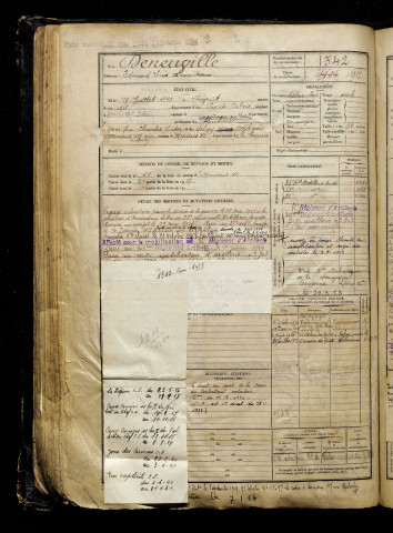 Deneuville, Edouard Louis Alexandre, né le 19 juillet 1898 à Frévent (Pas-de-Calais), classe 1918, matricule n° 1342, Bureau de recrutement d'Amiens