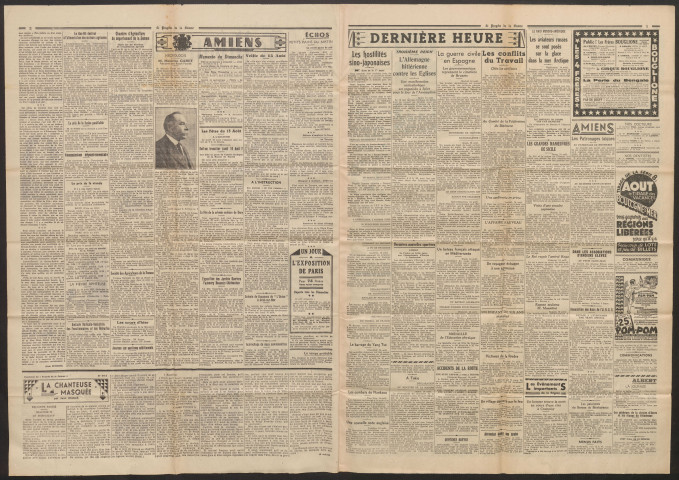 Le Progrès de la Somme, numéro 21156, 15 août 1937