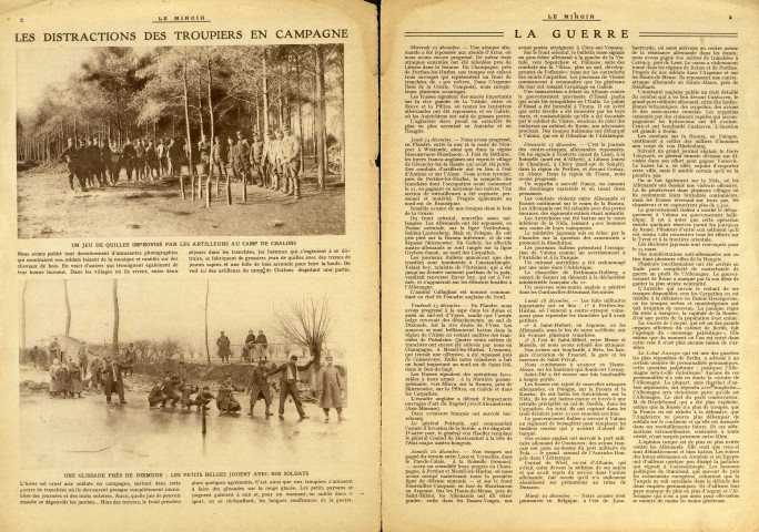 Journal "LE MIROIR", photographies de la guerre, 5e année n° 59. A la Une : "Le Lieutenant de Hussards Von Forstner, prisonnier, passe en gare de Reims"