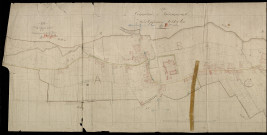 Plan du cadastre napoléonien - Gezaincourt : Chef-lieu (Le), A, B et C développées