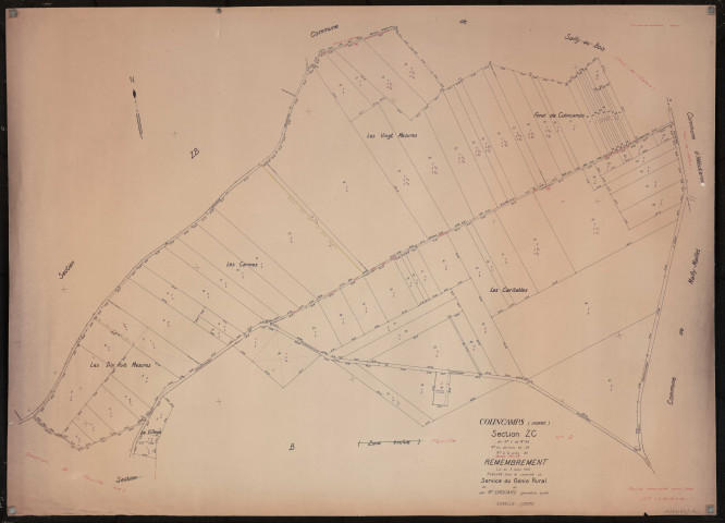 Plan du cadastre rénové - Colincamps : section ZC