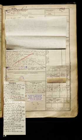 Barbier, Georges Félicien, né le 29 mars 1896 à Ételfay (Somme), classe 1916, matricule n° 159, Bureau de recrutement de Péronne