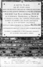 Lamotte en Santerre. Plaque posée sur l'emplacement d'une maison dans laquelle fut décidée l'offensive de la Somme en 1916