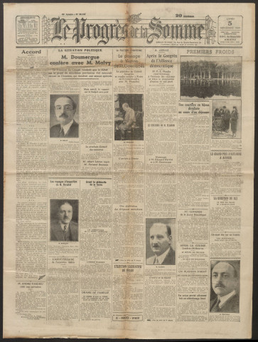 Le Progrès de la Somme, numéro 20147, 5 novembre 1934