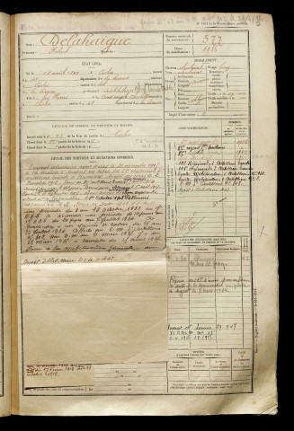 Delahaigue, Robert, né le 18 août 1897 à Corbie (Somme), classe 1917, matricule n° 577, Bureau de recrutement d'Amiens