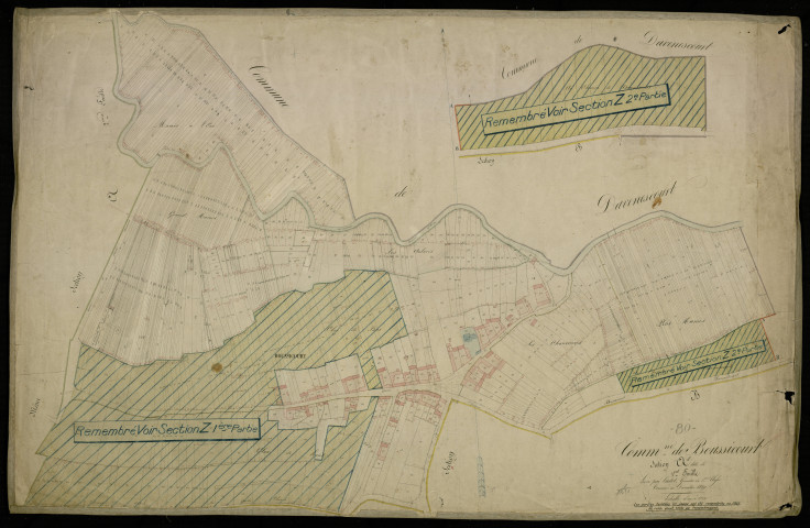 Plan du cadastre napoléonien - Boussicourt : A1