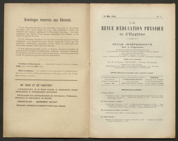 La Revue d'éducation physique et d'hygiène. Revue indépendante