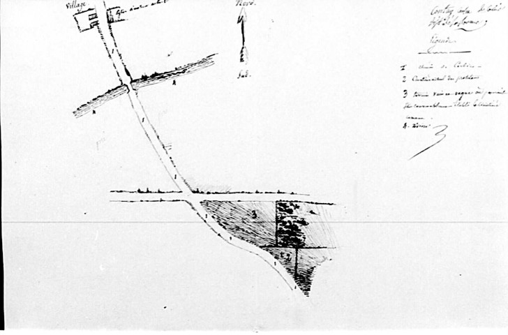 Plan de situation du cimetière communal de Contay