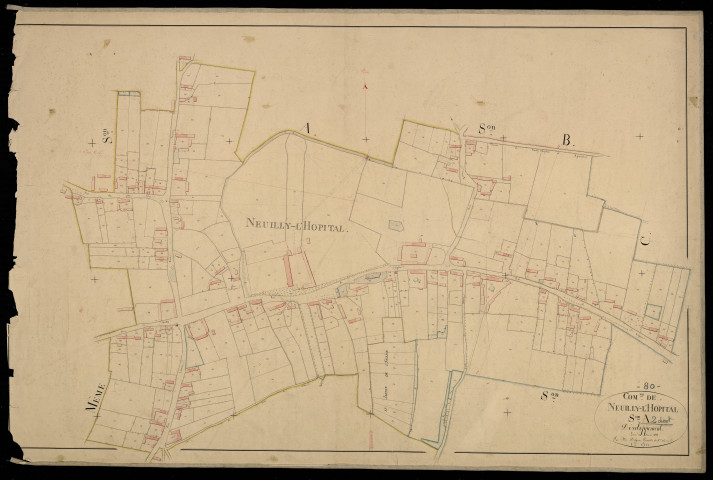 Plan du cadastre napoléonien - Neuilly-L'hopital : A2 développement
