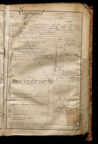 Legrand, Joseph Raoul Armand, né le 20 septembre 1872 à Mareuil-Caubert (Somme), classe 1892, matricule n° 797, Bureau de recrutement d'Abbeville