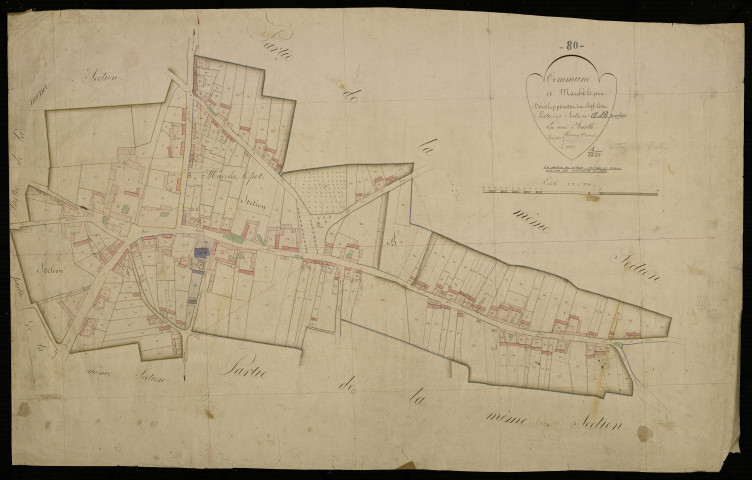 Plan du cadastre napoléonien - Marchelepot (Marché-le-pot) : Chef-lieu (Le), A2, B2 et développement de A1 et B1