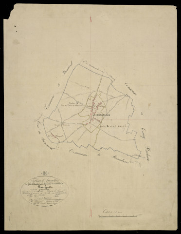 Plan du cadastre napoléonien - Ramburelles : tableau d'assemblage
