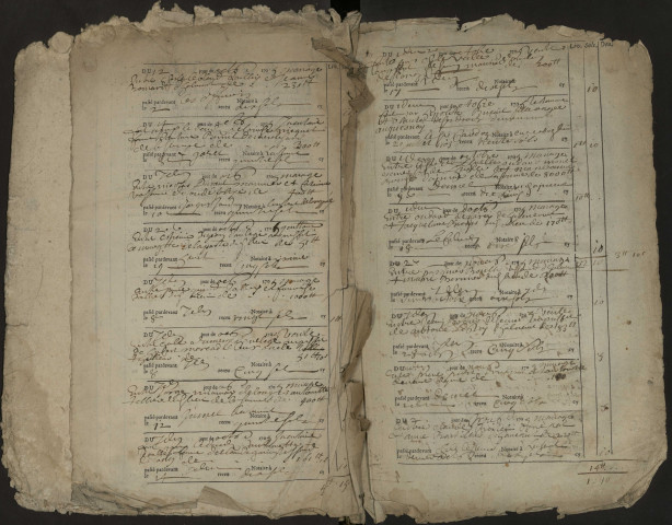 Contrôle des actes du bureau d'Airaines pour la période du 6 octobre 1705 au 3 février 1708