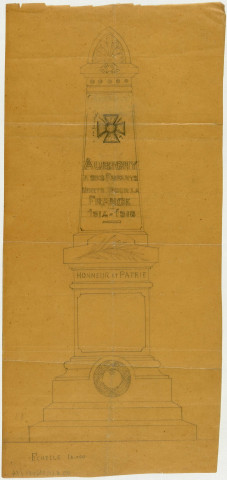 Aubigny. Projet de monument aux morts