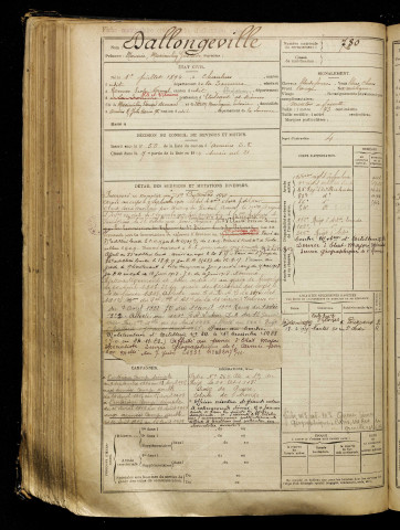 Dallongeville, Maurice Maximilien Gustave, né le 01 juillet 1894 à Chaulnes (Somme), classe 1914, matricule n° 780, Bureau de recrutement d'Amiens