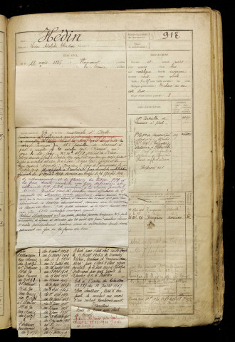 Hédin, Lucien Adolphe Théodose, né le 12 août 1886 à Woincourt (Somme), classe 1906, matricule n° 917, Bureau de recrutement d'Abbeville