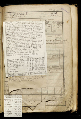 Marcourt, Jules Jean Philippe, né le 13 mai 1898 à Cayeux-sur-Mer (Somme), classe 1918, matricule n° 979, Bureau de recrutement d'Abbeville