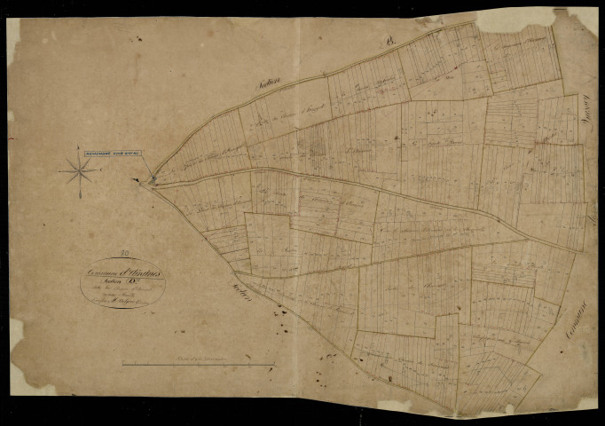 Plan du cadastre napoléonien - Airaines : Chemin d'Amiens (Le), D