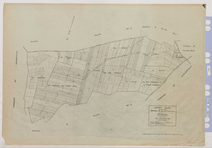 Plan du cadastre rénové - Coisy : section A1