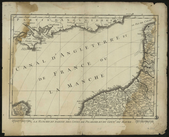 La Manche et partie des côtes de Picardie et du gouvernement du Havre