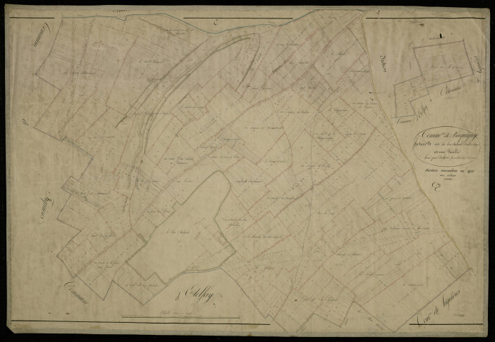 Plan du cadastre napoléonien - Becquigny : Bois Rabache (Le) ; Solle à berger (La), B