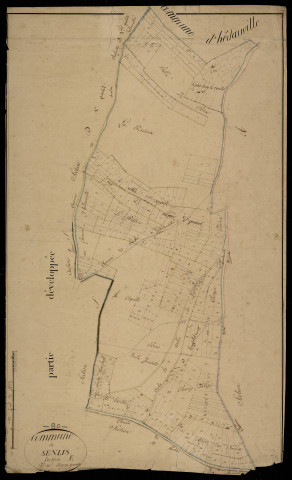 Plan du cadastre napoléonien - Senlis-le-Sec (Senlis) : E