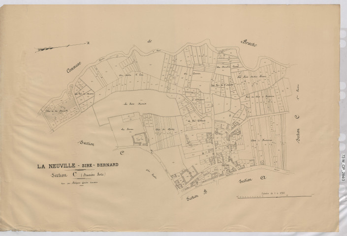 Plan du cadastre rénové - La Neuville-Sire-Bernard : section C2