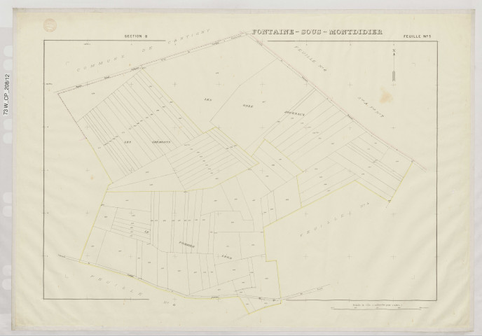 Plan du cadastre rénové - Fontaine-sous-Montdidier : section B5