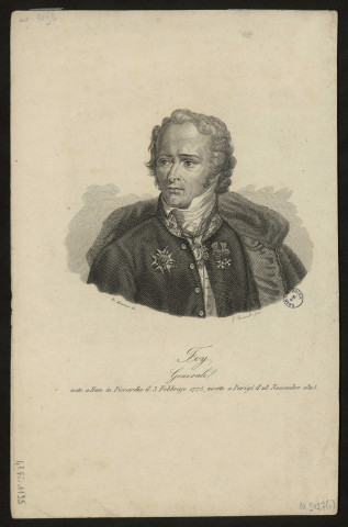 Foy. Général. Nato à Ham in Piccardia il 3 Febbrajo 1775, morto a Parigi il 28 Novembre 1825