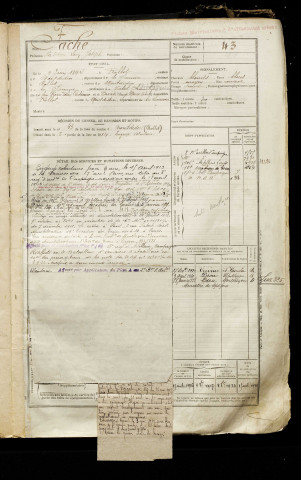 Egret, François Joseph, né le 12 février 1894 à Baccon (Loiret), classe 1914, matricule n° 42, Bureau de recrutement de Péronne