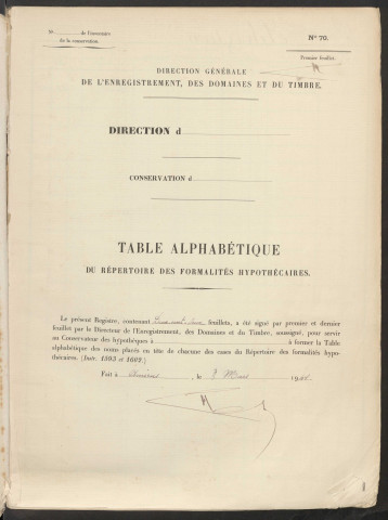 Table du répertoire des formalités, de Leksztan à Lobbé, registre n° 25 (Conservation des hypothèques de Montdidier)