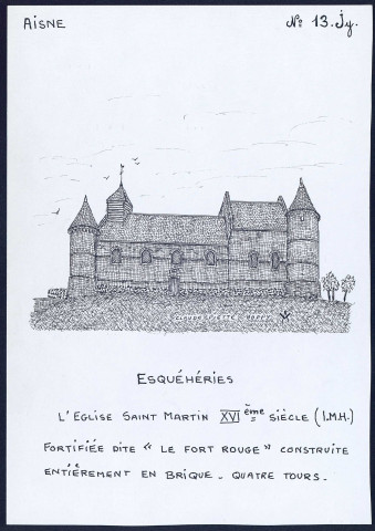 Esquéhéries (Aisne) : église Saint-Martin - (Reproduction interdite sans autorisation - © Claude Piette)