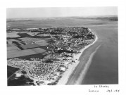 Le Crotoy. Vue aérienne du littoral, la Baie de Somme et la ville