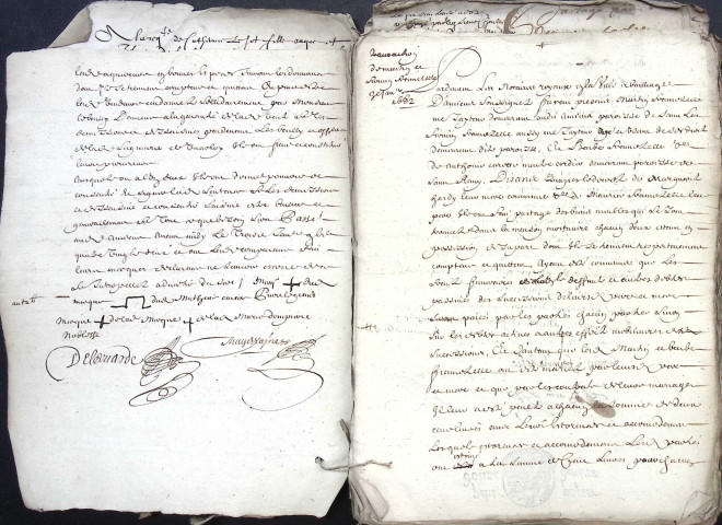 Etude de Me Bénigne Magdelaine à Amiens (étude n°16). Minutes de l'année 1682