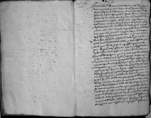 Etude de Me Jean-Baptiste Trencart à Amiens (étude n°12). Minutes de l'année 1663