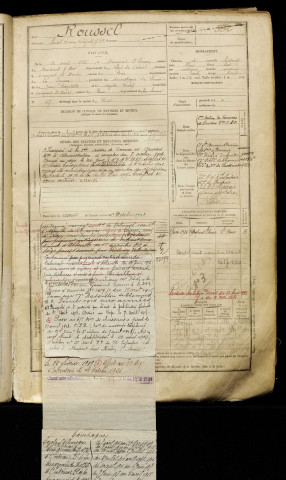 Roussel, Ansel Lucien Léopold Jean Baptiste, né le 21 avril 1885 à Nampont (Somme), classe 1905, matricule n° 592, Bureau de recrutement d'Abbeville