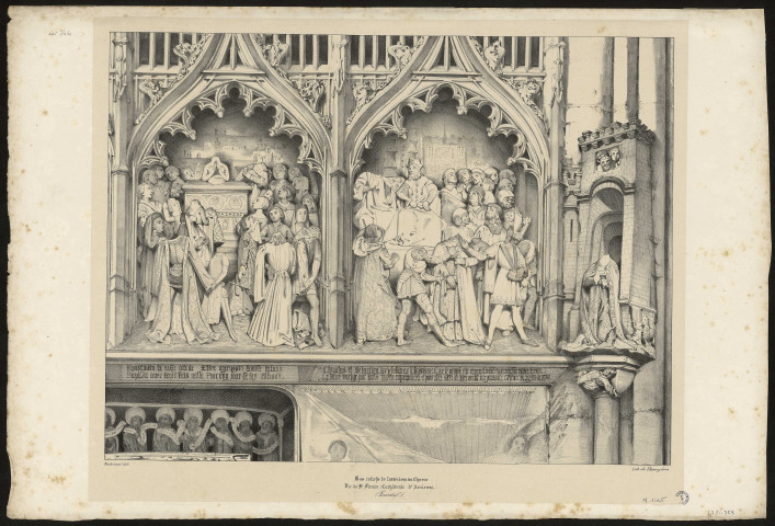 Bas-Reliefs de l'extérieur du Choeur. Vie de Saint-Firmin (Cathédrale d'Amiens) (Picardie)