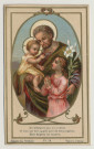 Ne daignez pas mes prières O vous qui êtes appelé père de Rédempteur, Mais daignez les exaucer. Saint Joseph et l'Enfant Jésus