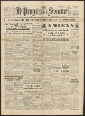 Le Progrès de la Somme, numéro 22402, 8 juillet 1941