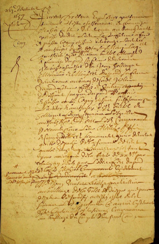 Etude de Me Paul Leclercq à Ault. Minutes de l'année 1657