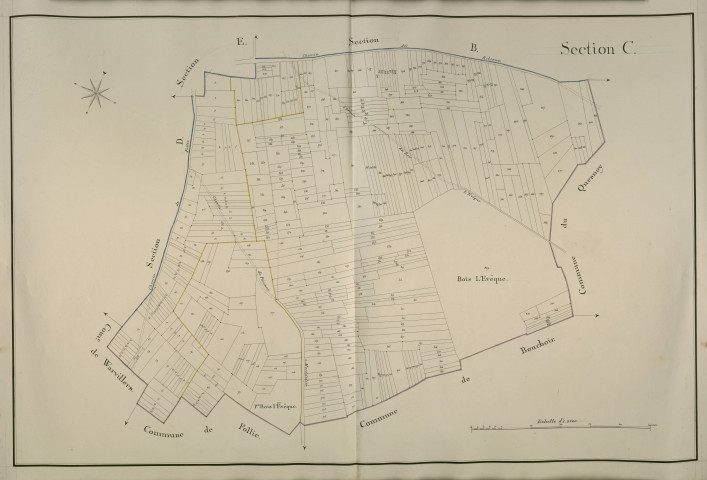 Plan du cadastre napoléonien - Rouvroy-en-Santerre (Rouvroy) : C