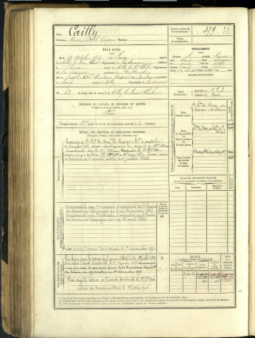 Cailly, Marie Joseph Eugène, né le 13 octobre 1860 à Long (Somme, France), classe 1880, matricule n° 379, Bureau de recrutement d'Abbeville