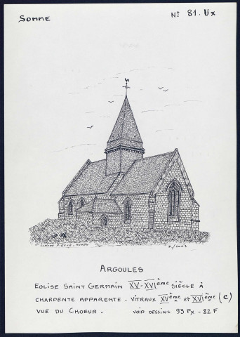 Argoules : église Saint-Germain - (Reproduction interdite sans autorisation - © Claude Piette)